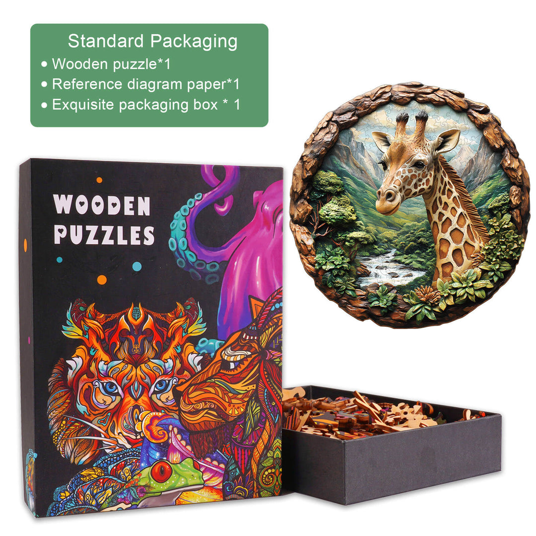 3D Giraffe Wooden Jigsaw Puzzle