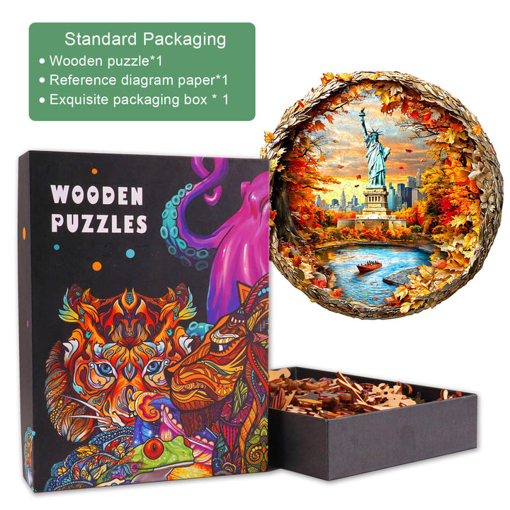 Puzzle en bois flamant rose 