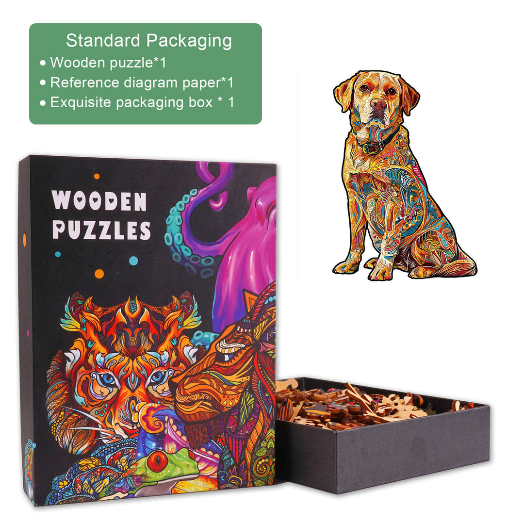 Handsome Labrador Wooden Jigsaw Puzzle - Woodbests