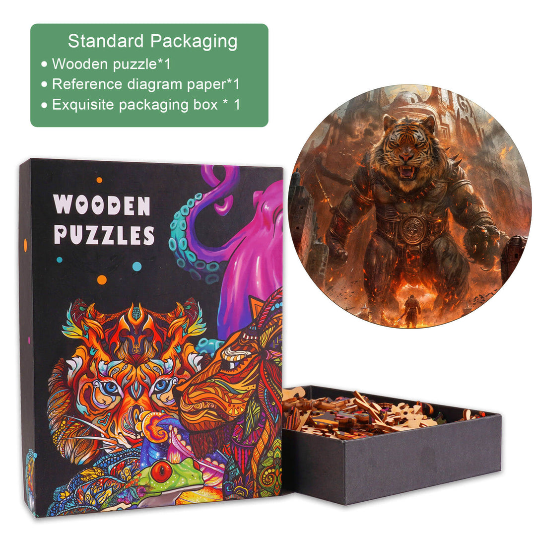 Fierce Tiger Wooden Jigsaw Puzzle