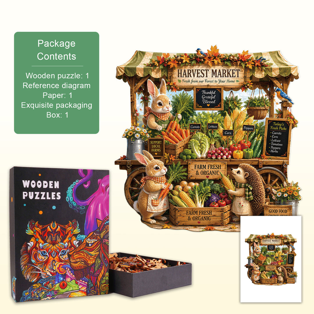 Fresh Market Wooden Jigsaw Puzzle