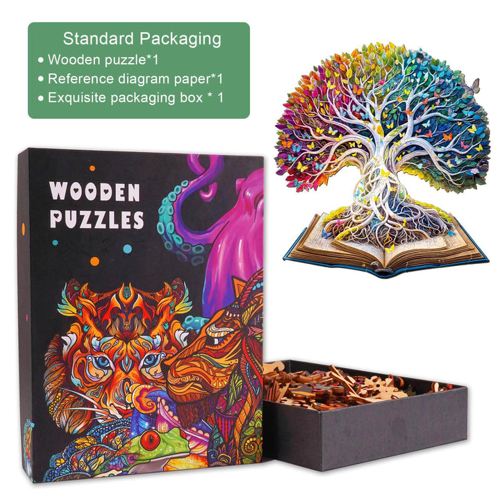 Colorful Tree of Life Wooden Jigsaw Puzzle