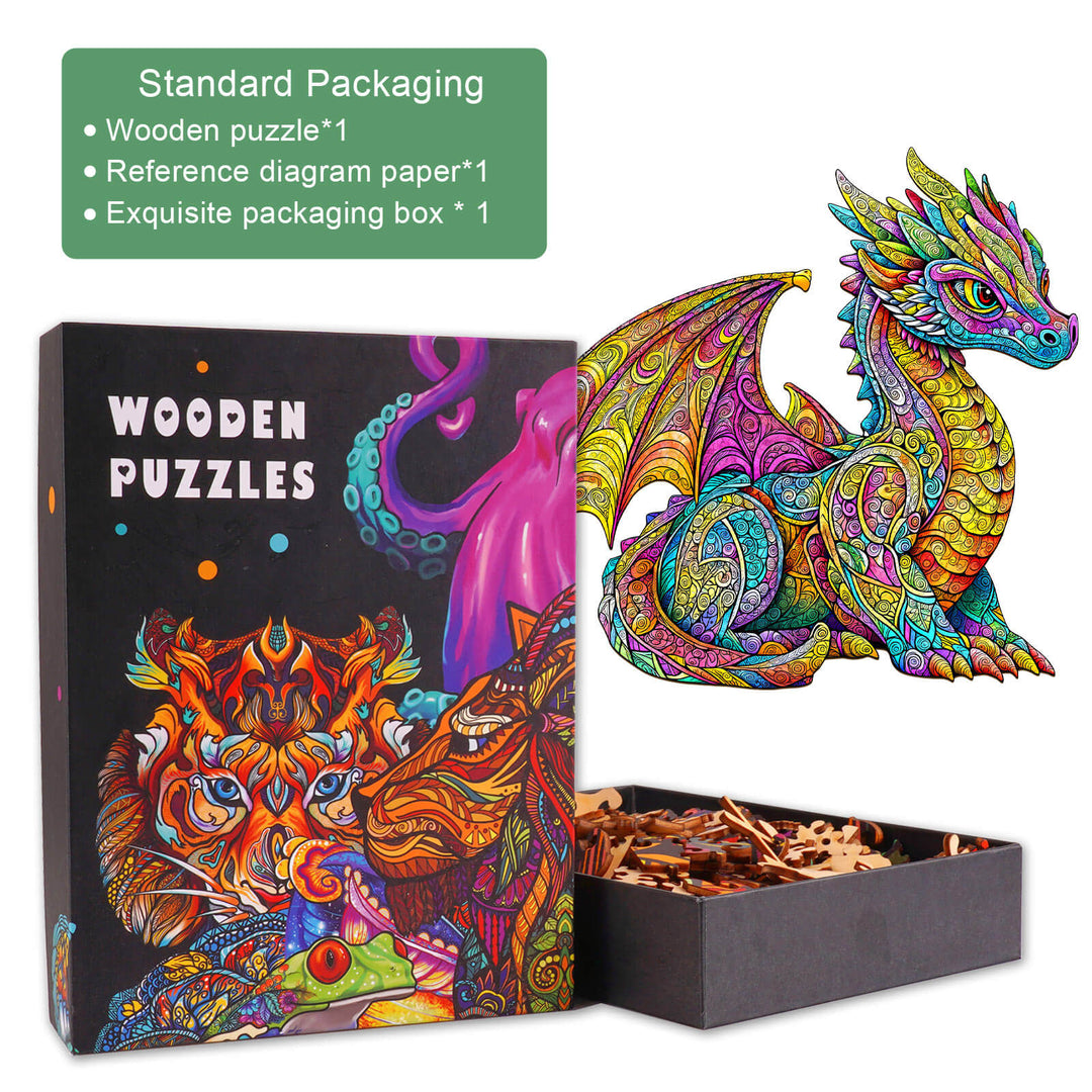 Puzzle en bois Dragon bijou