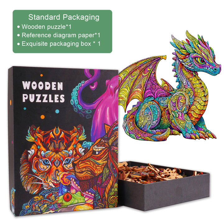 Zentangle Series: Holy Dragon Wooden Jigsaw Puzzle