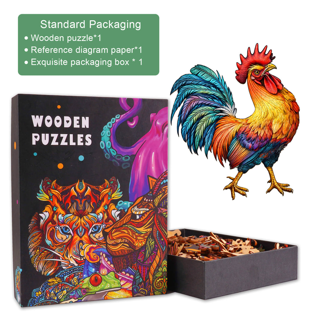 Gallic Chicken Wooden Jigsaw Puzzle - Woodbests