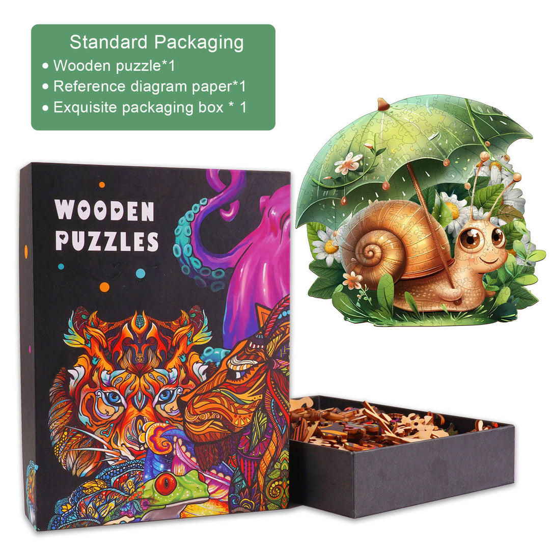 Leisurely Snail Wooden Jigsaw Puzzle