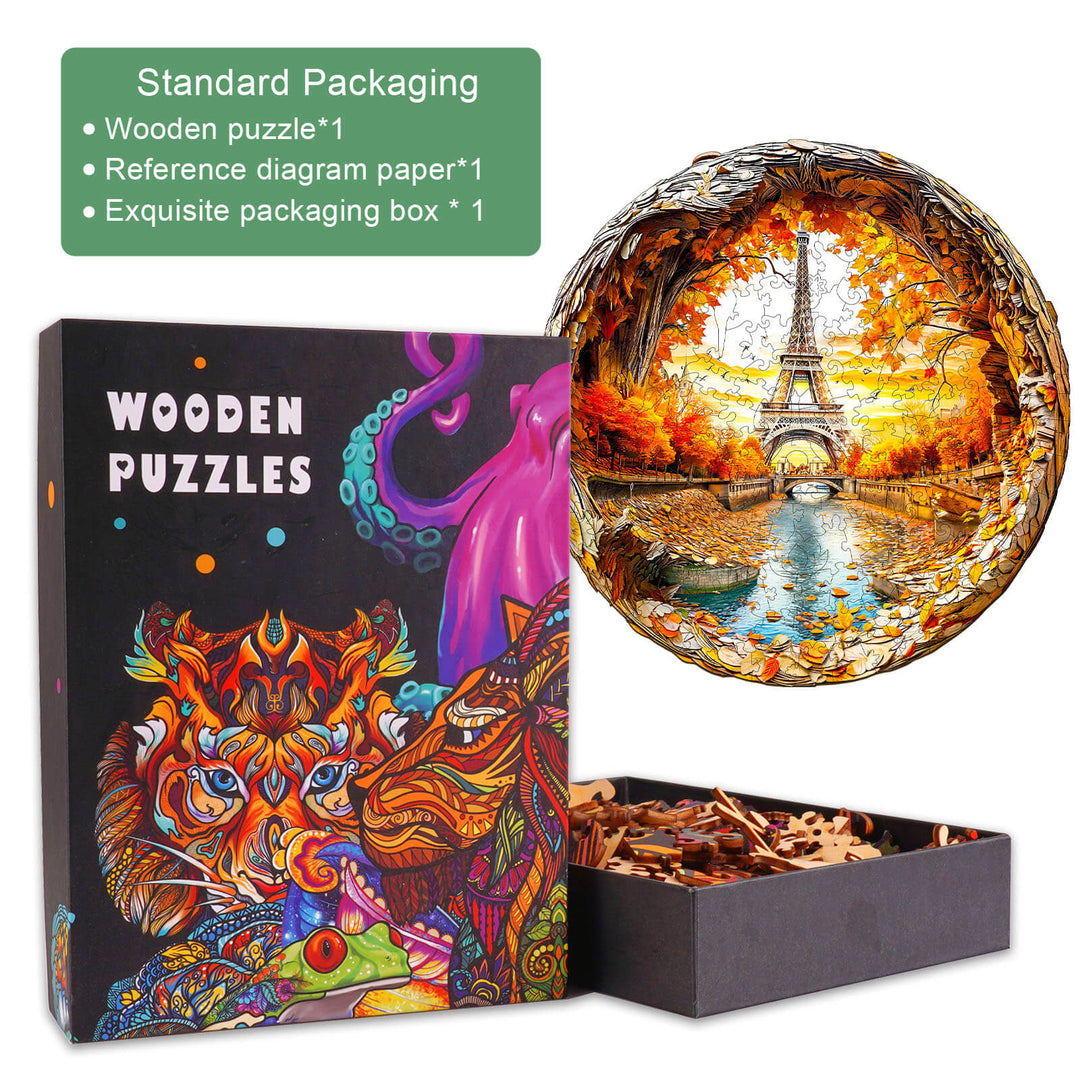 3D Four Seasons in Paris Wooden Jigsaw Puzzle - By Woodbests