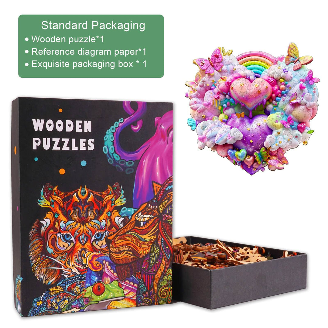 Rainbow Cloud Wooden Jigsaw Puzzle