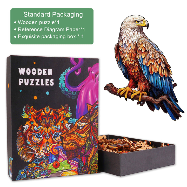 Mighty Bald Eagle Wooden Jigsaw Puzzle-Woodbests