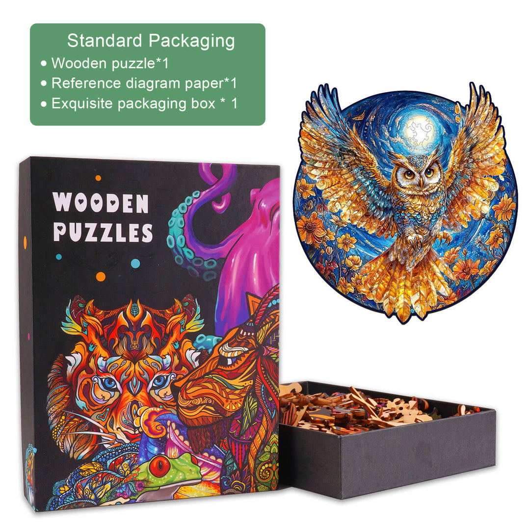 Golden Owl Wooden Jigsaw Puzzle