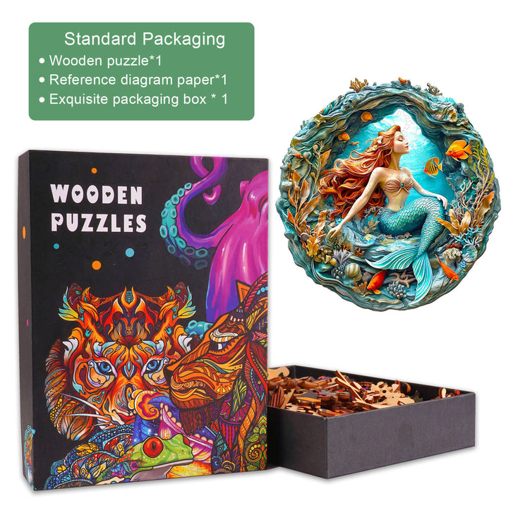 3D Mermaid's Secret Cave Wooden Jigsaw Puzzle