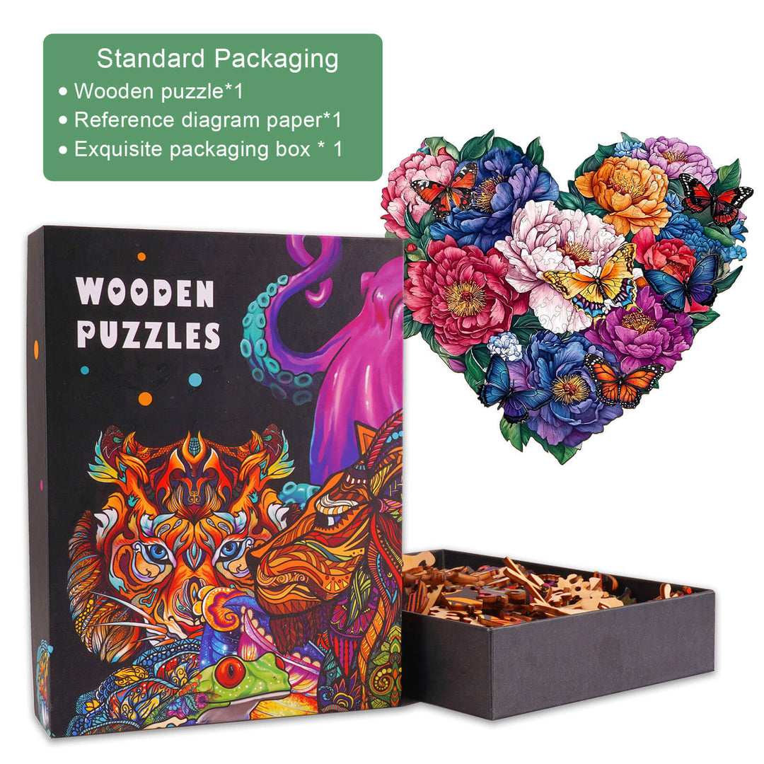 Flower Butterfly-2 Wooden Jigsaw Puzzle