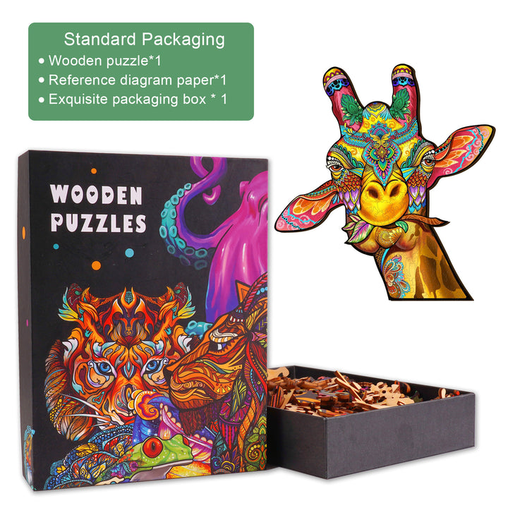 Cute Giraffe Wooden Jigsaw Puzzle - Woodbests