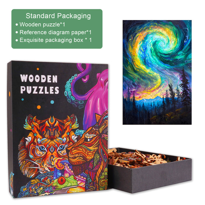 Night Aurora-1 Wooden Jigsaw Puzzle