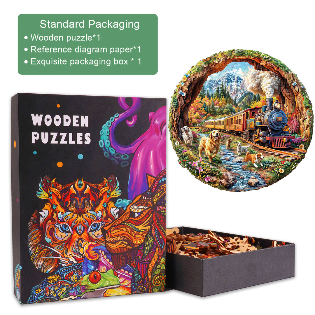 Puzzle en bois flamant rose 