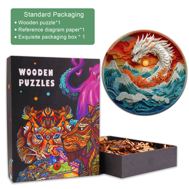 3D Colorful Dragon-2 Wooden Jigsaw Puzzle