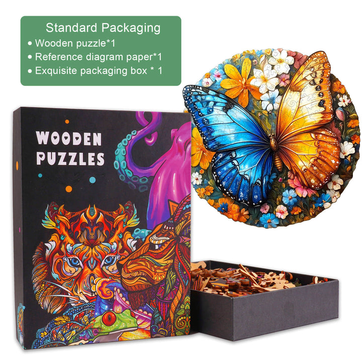 Yin Yang Butterfly Wooden Jigsaw Puzzle - Woodbests