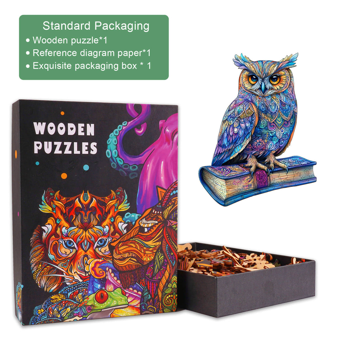 Elegant Owl Wooden Jigsaw Puzzle