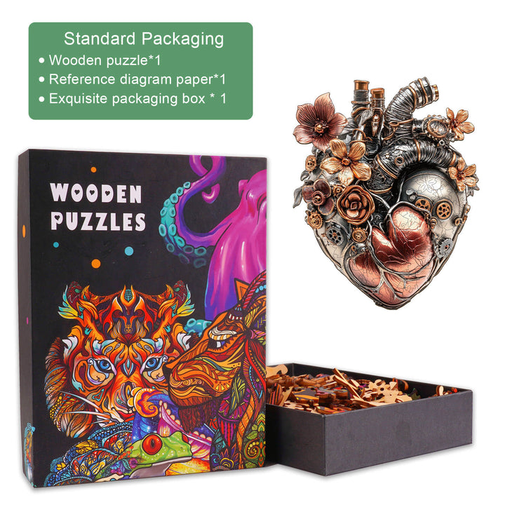 3D Mechanical Heart Wooden Jigsaw Puzzle