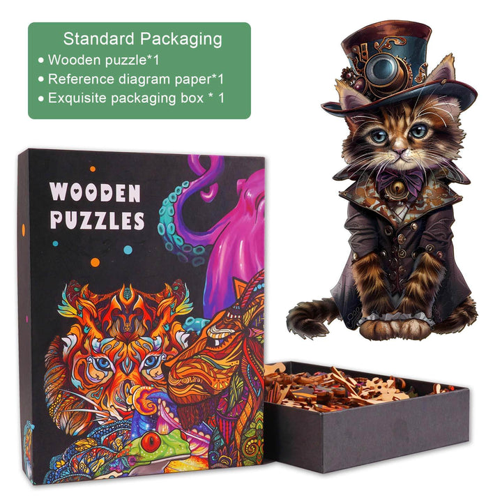 Magic Cat Wooden Jigsaw Puzzle