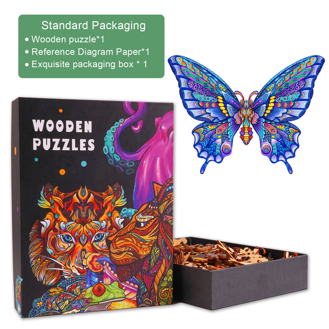 Charming Butterfly Wooden Jigsaw Puzzle-Woodbests