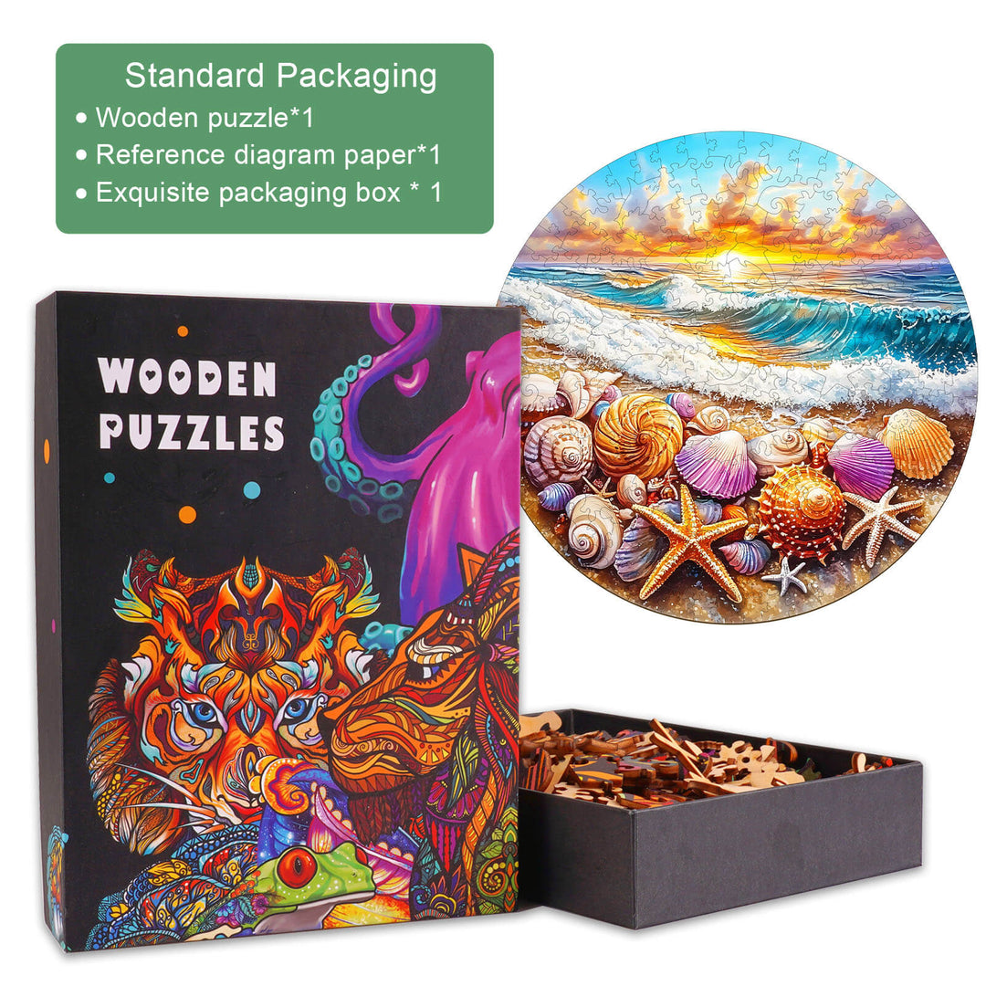 Ocean and Shells-1 Wooden Jigsaw Puzzle - Woodbests