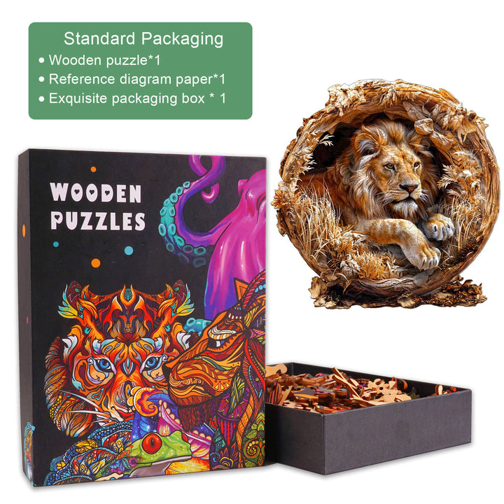 3D Lion Wooden Jigsaw Puzzle