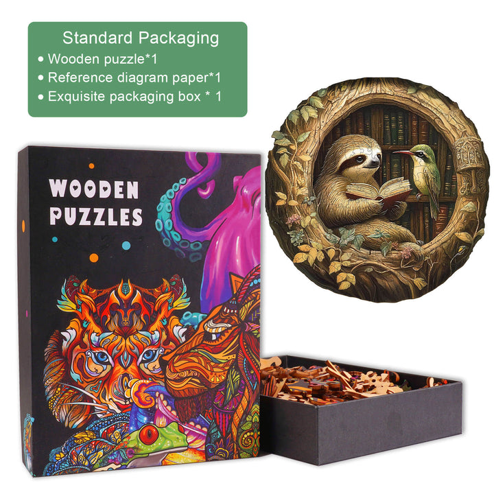 Zoological Library Wooden Jigsaw Puzzle