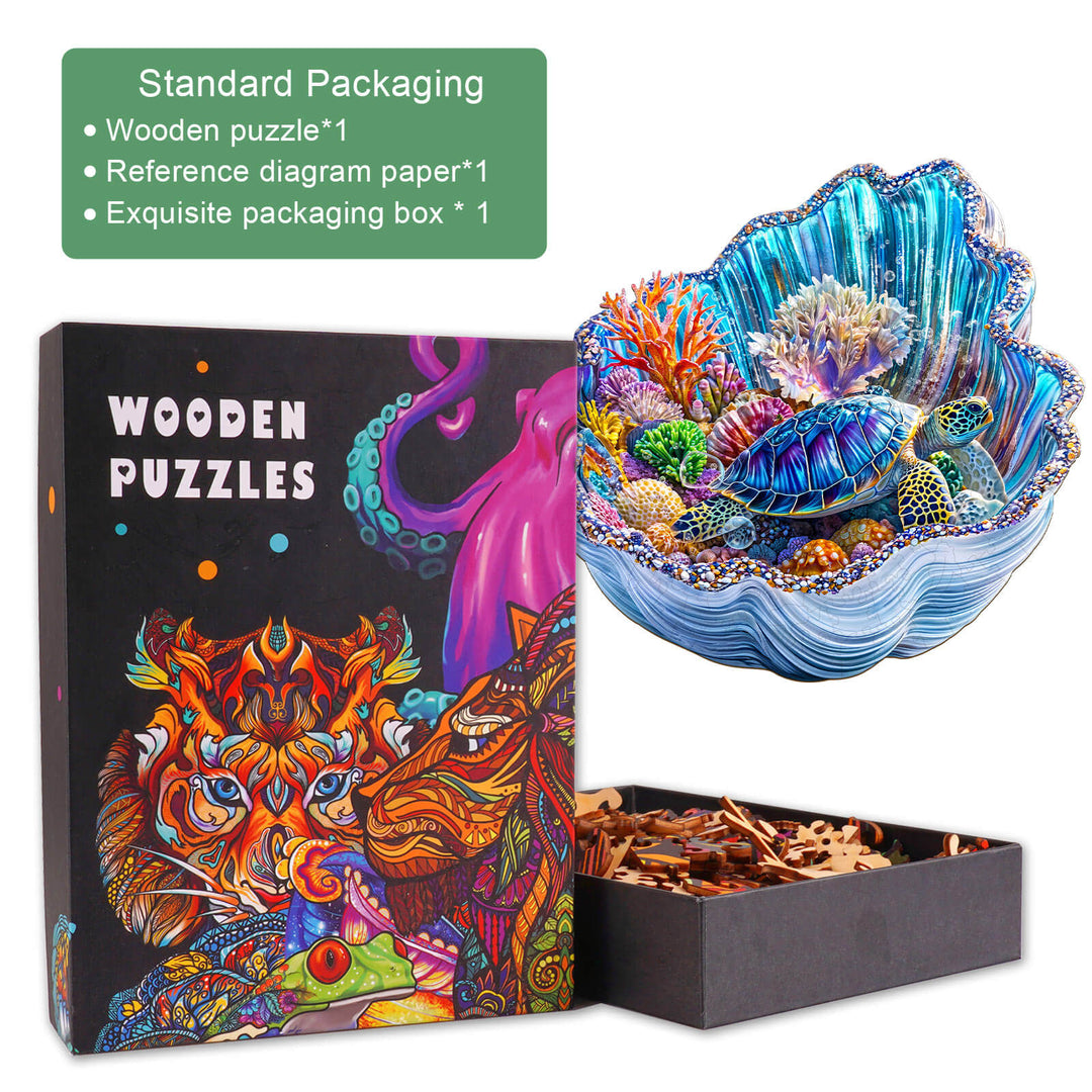 Puzzle en bois flamant rose 