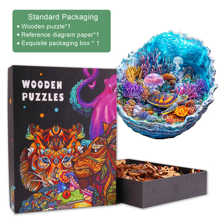 Puzzle en bois flamant rose 