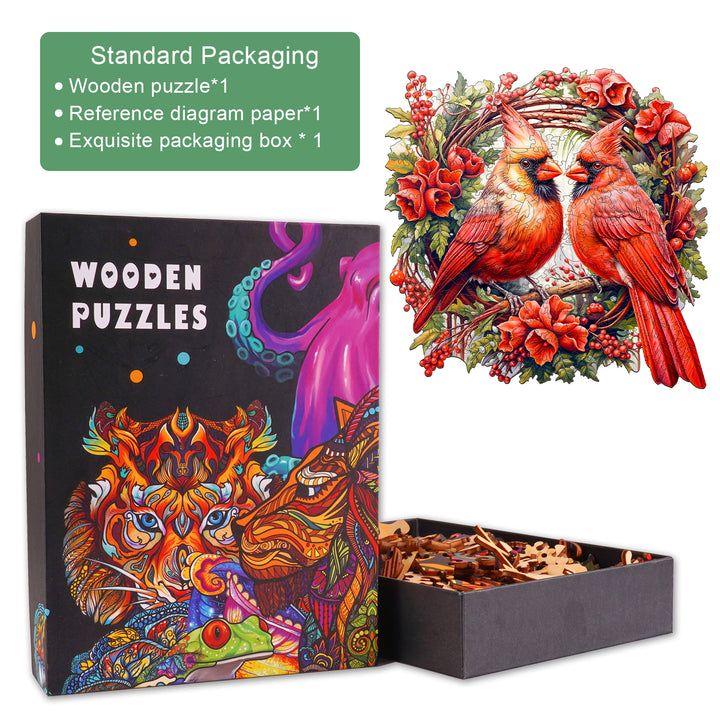 Cardinal Wooden Jigsaw Puzzle-Woodbests