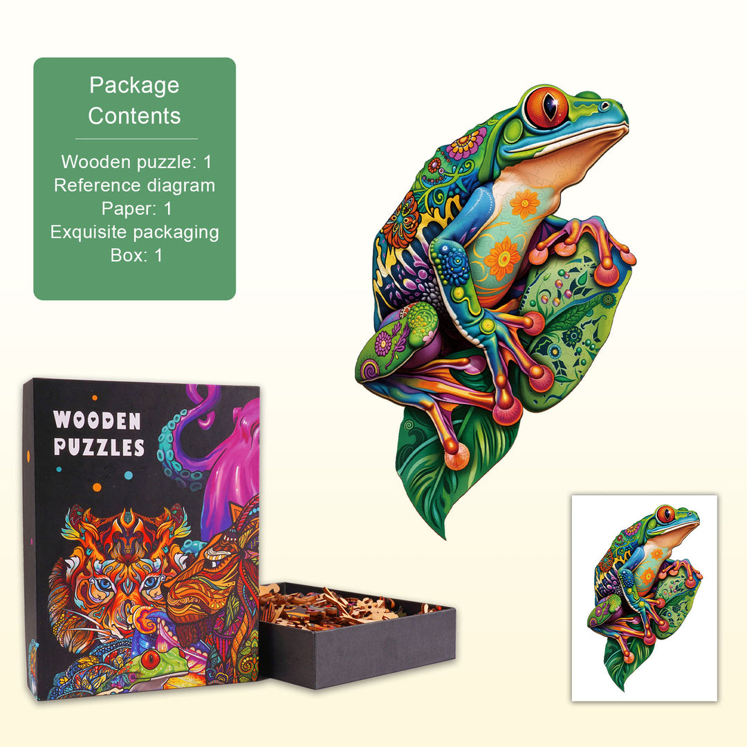 Frog Scout Wooden Jigsaw Puzzle
