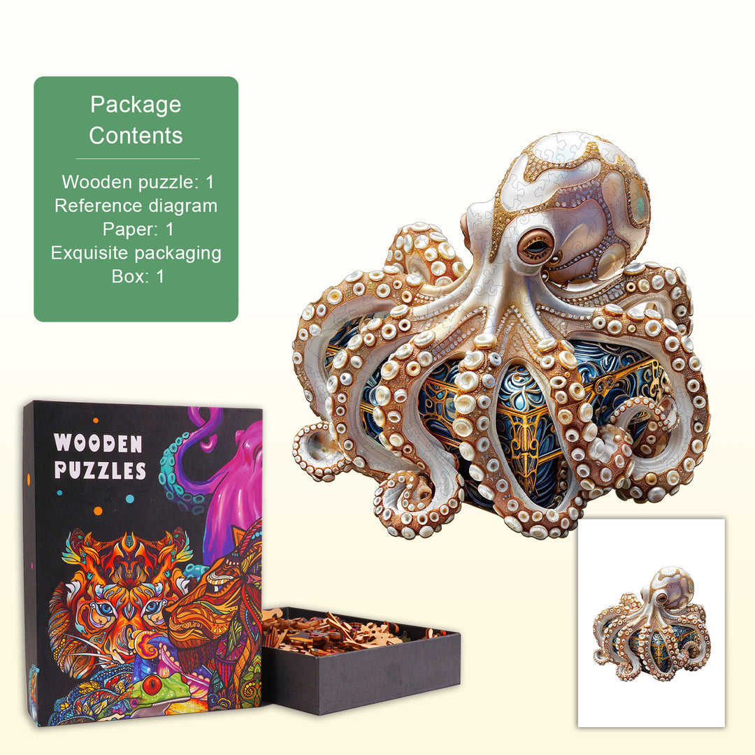 Tentacle Master Wooden Jigsaw Puzzle