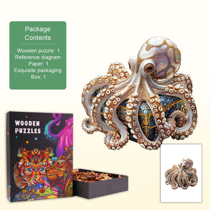 Tentacle Master Wooden Jigsaw Puzzle