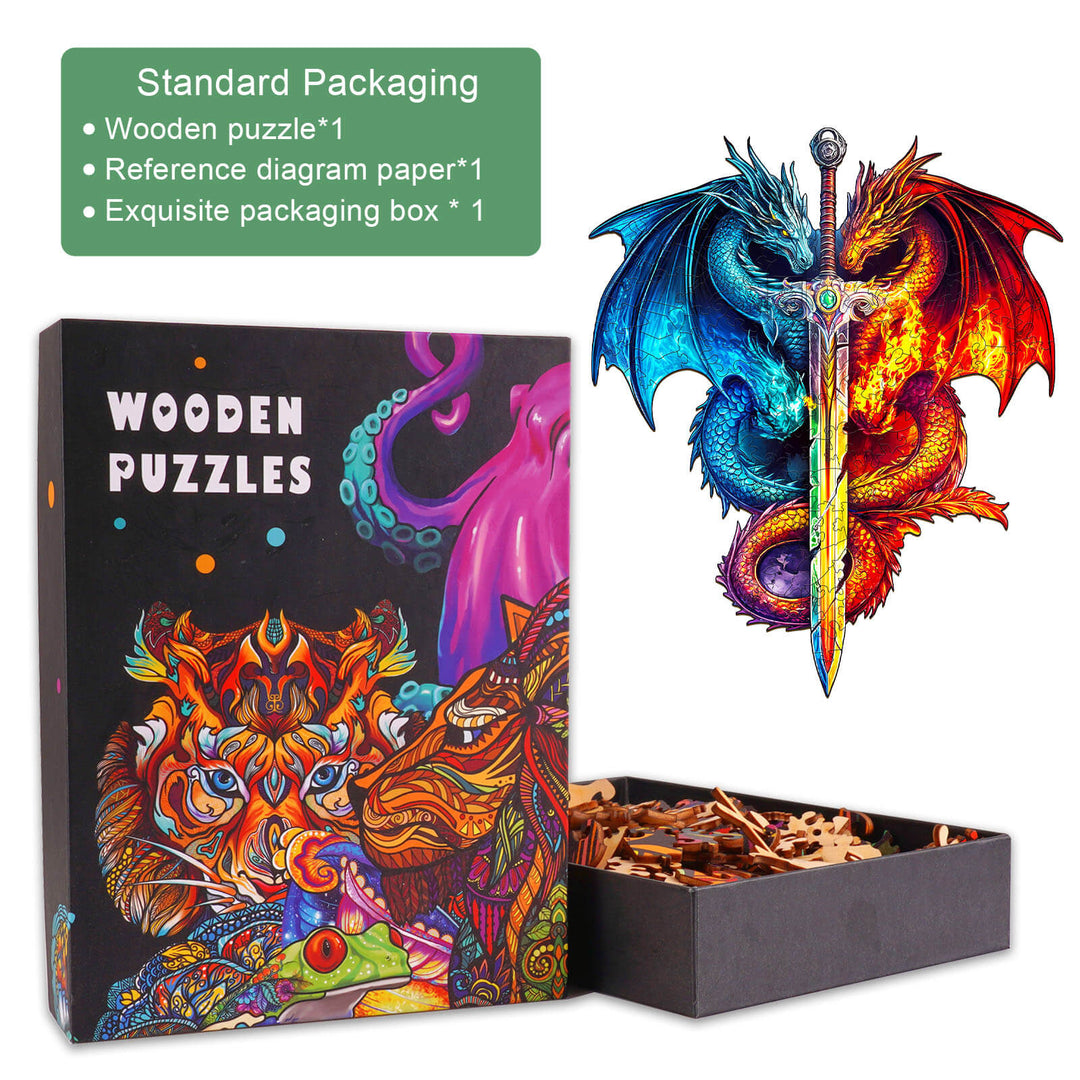 Puzzle en bois Dragon bijou