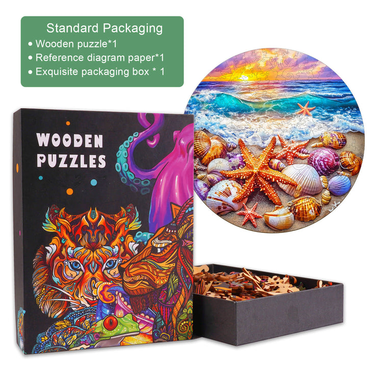 Ocean and Shells-2 Wooden Jigsaw Puzzle