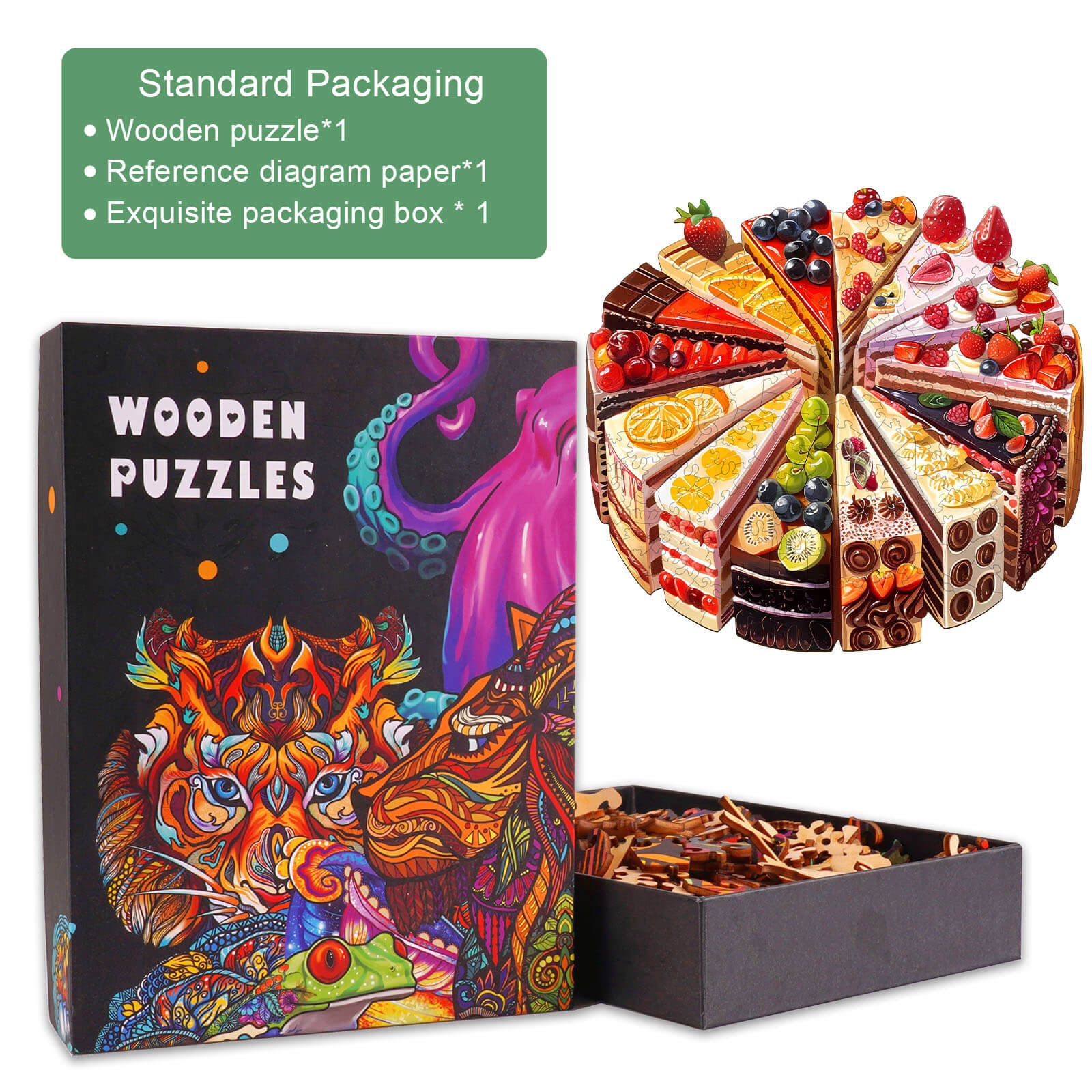 Delicious Cake Wooden Jigsaw Puzzle