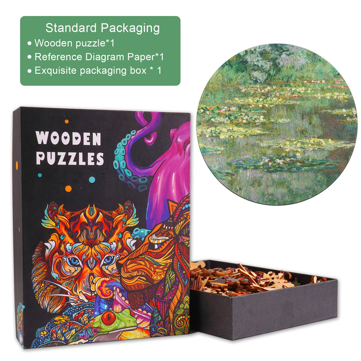 Monet's Water Lilies-1 Wooden Jigsaw Puzzle