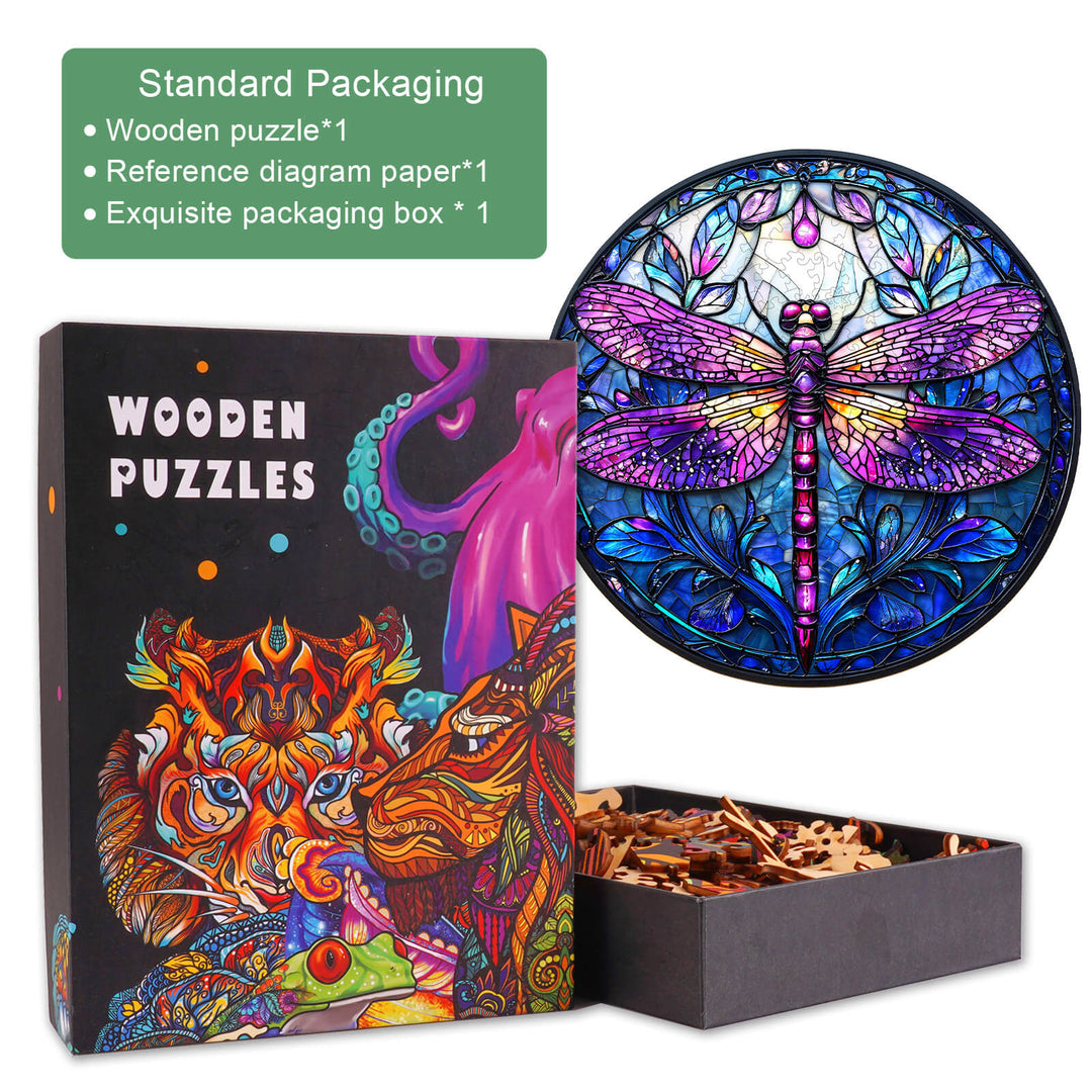 Sacred Dragonfly Wooden Jigsaw Puzzle