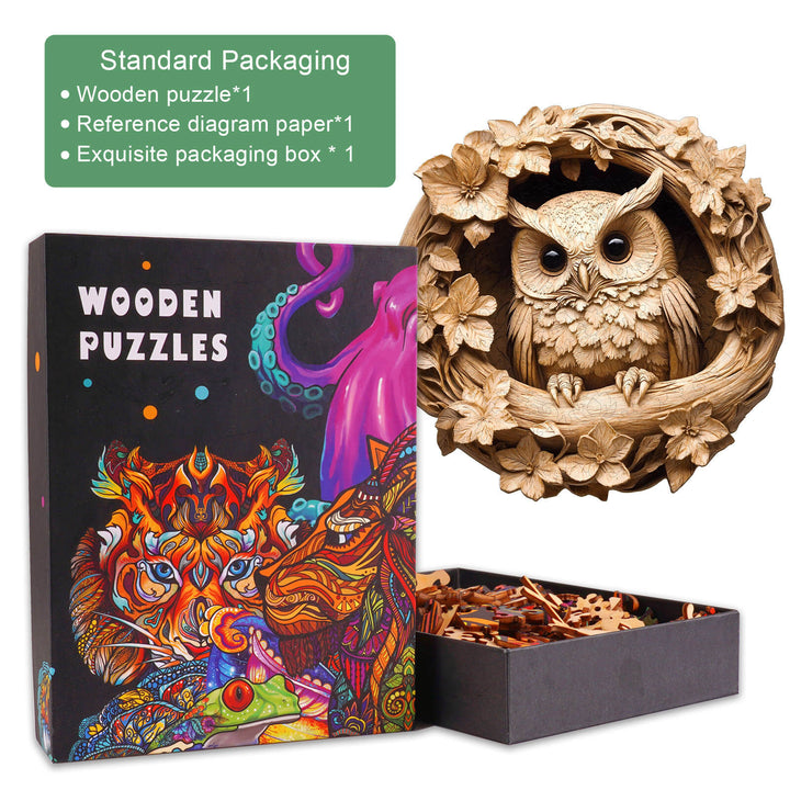 3D Owl-1 Wooden Jigsaw Puzzle