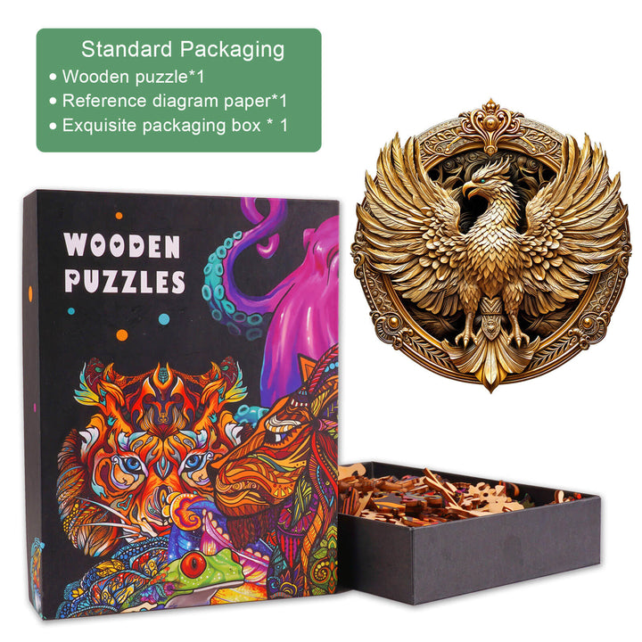 Puzzle en bois Dragon chinois 3D-1