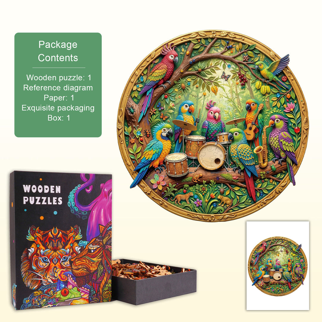Tropical Rhythm Wooden Jigsaw Puzzle