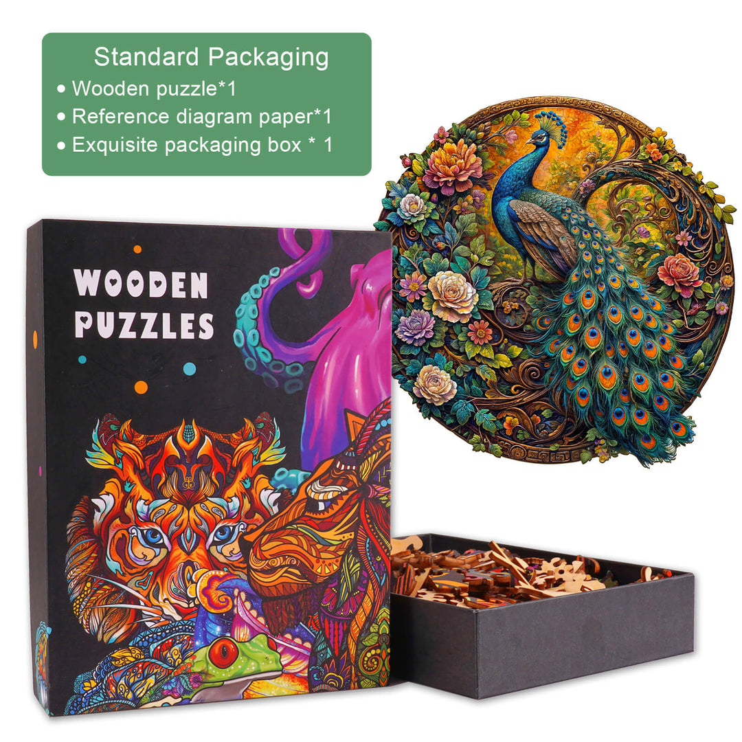 Peacock-2 Wooden Jigsaw Puzzle