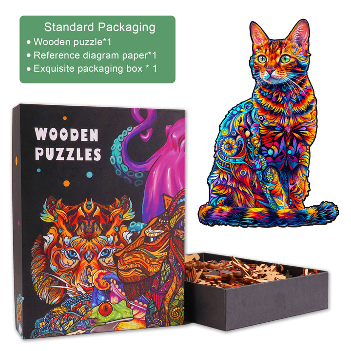 Bengal Cat-1 Wooden Jigsaw Puzzle-Woodbests