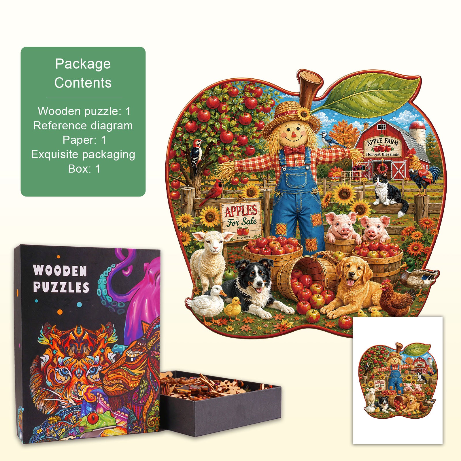 Apple Farm Wooden Jigsaw Puzzle