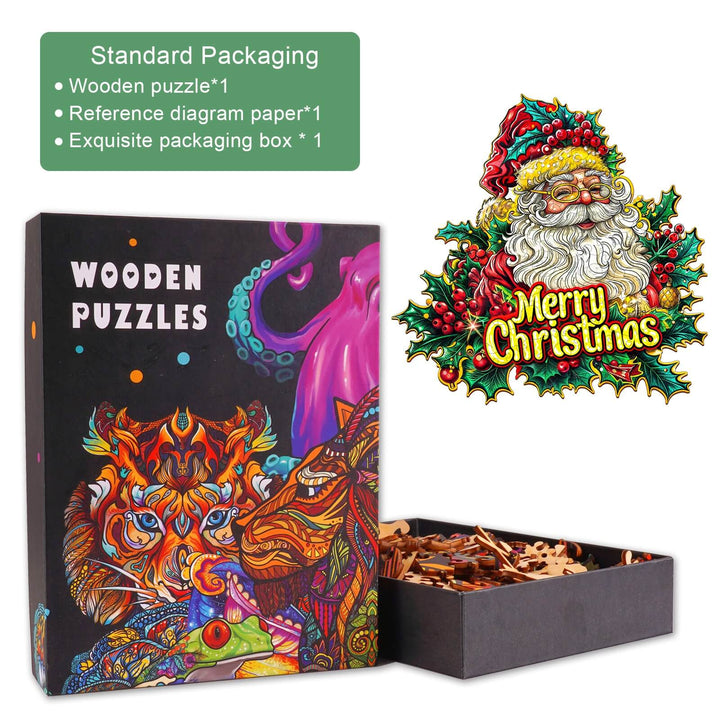 Merry Christmas-2 Wooden Jigsaw Puzzle