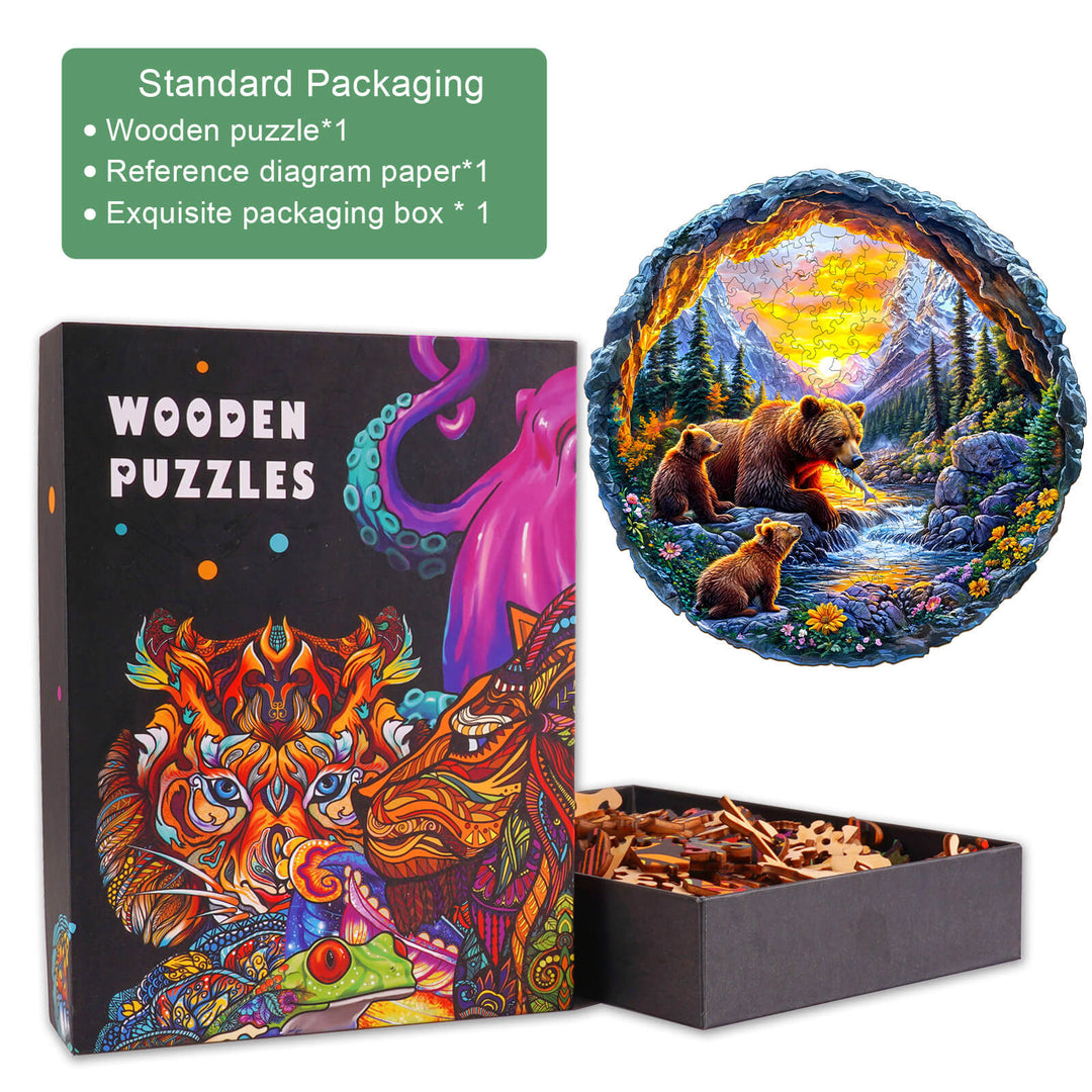 Puzzle en bois flamant rose 