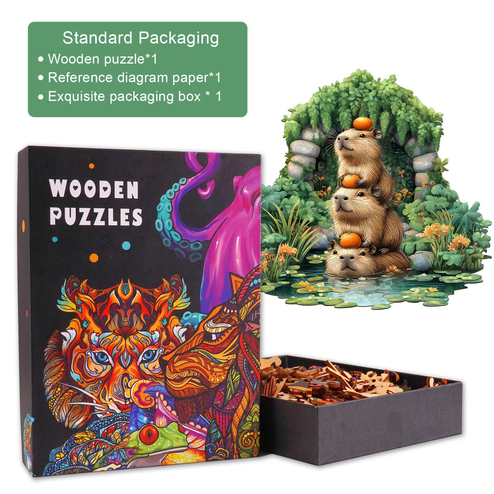 Capybara Wooden Jigsaw Puzzle