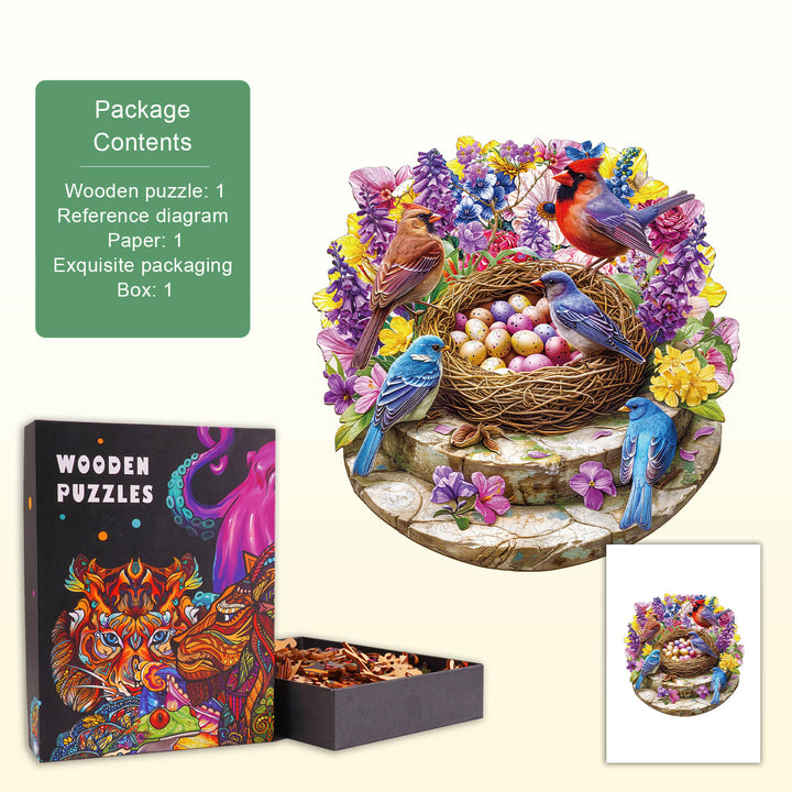 Eggflower Garden Wooden Jigsaw Puzzle