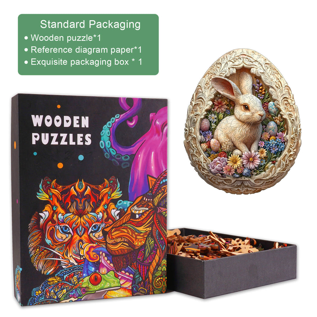 Eggshell world Easter-1 Wooden Jigsaw Puzzle